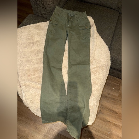Olive Green Women's Jeans - Picture 8 of 10